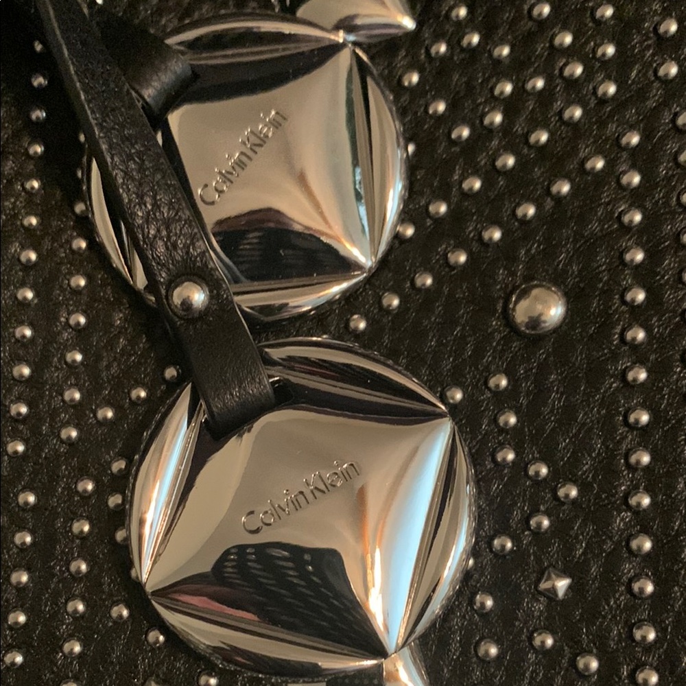 Calvin Klein Black and Silver Geometric Tote - Picture 13 of 13